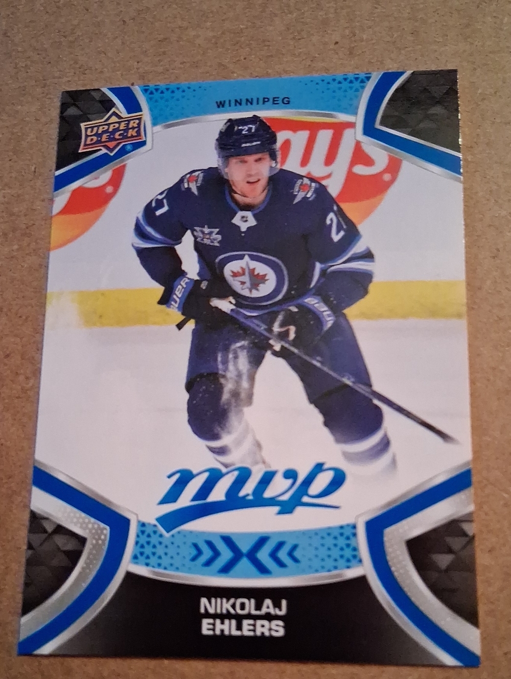 Nikolaj Ehlers Winnipeg MVP Hockey Card - Blue/White